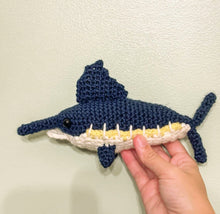 Load image into Gallery viewer, Handmade Crochet Blue Marlin🤍
