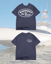Load image into Gallery viewer, Happiest on a boat tee