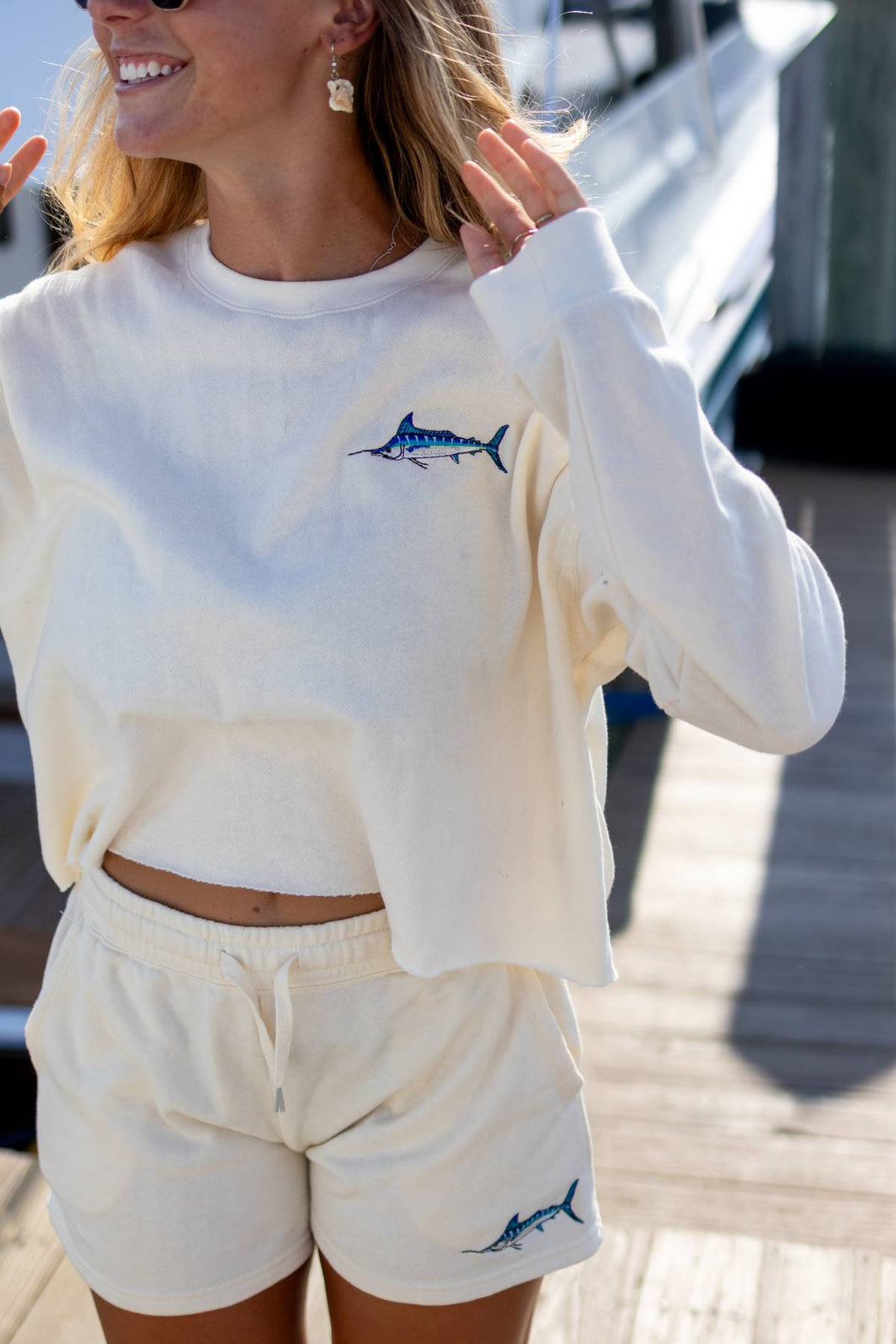 Marlin Heritage Crop Crewneck