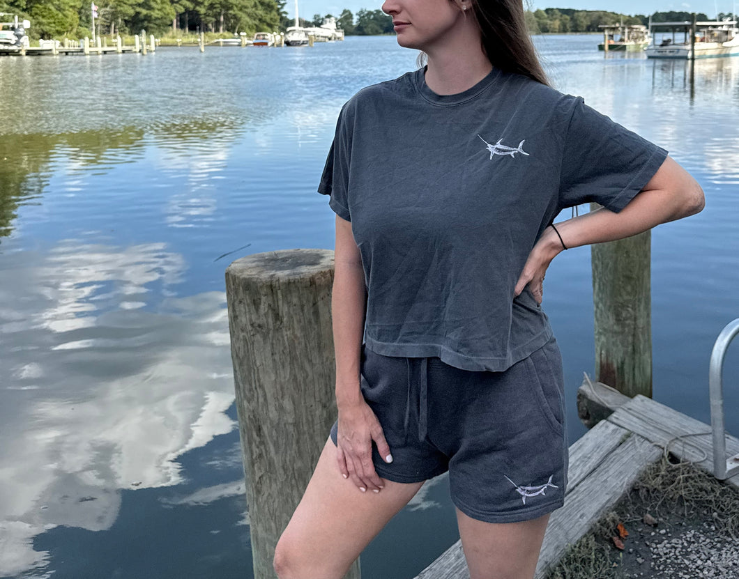 Women's Embroidered Swordfish Top