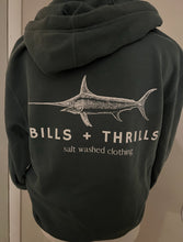 Load image into Gallery viewer, Bills + Thrills Forest Green Hoodie
