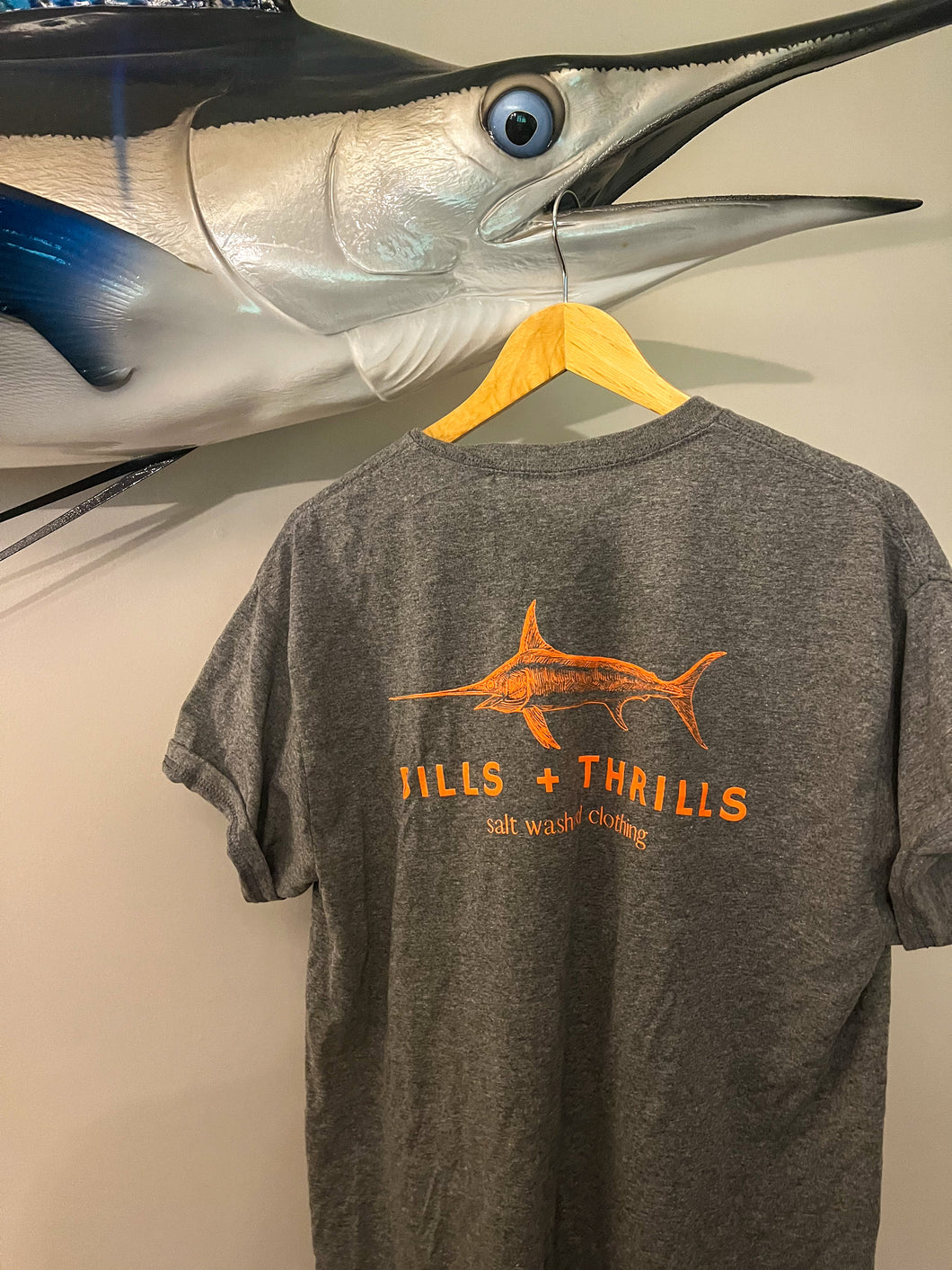 Bills + Thrills Neon Orange Tee