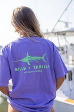 Load image into Gallery viewer, Neon Purple ✨Bills + Thrills✨ tee
