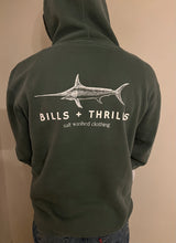 Load image into Gallery viewer, Bills + Thrills Forest Green Hoodie
