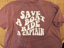 Load image into Gallery viewer, “Save a boat” cropped tee
