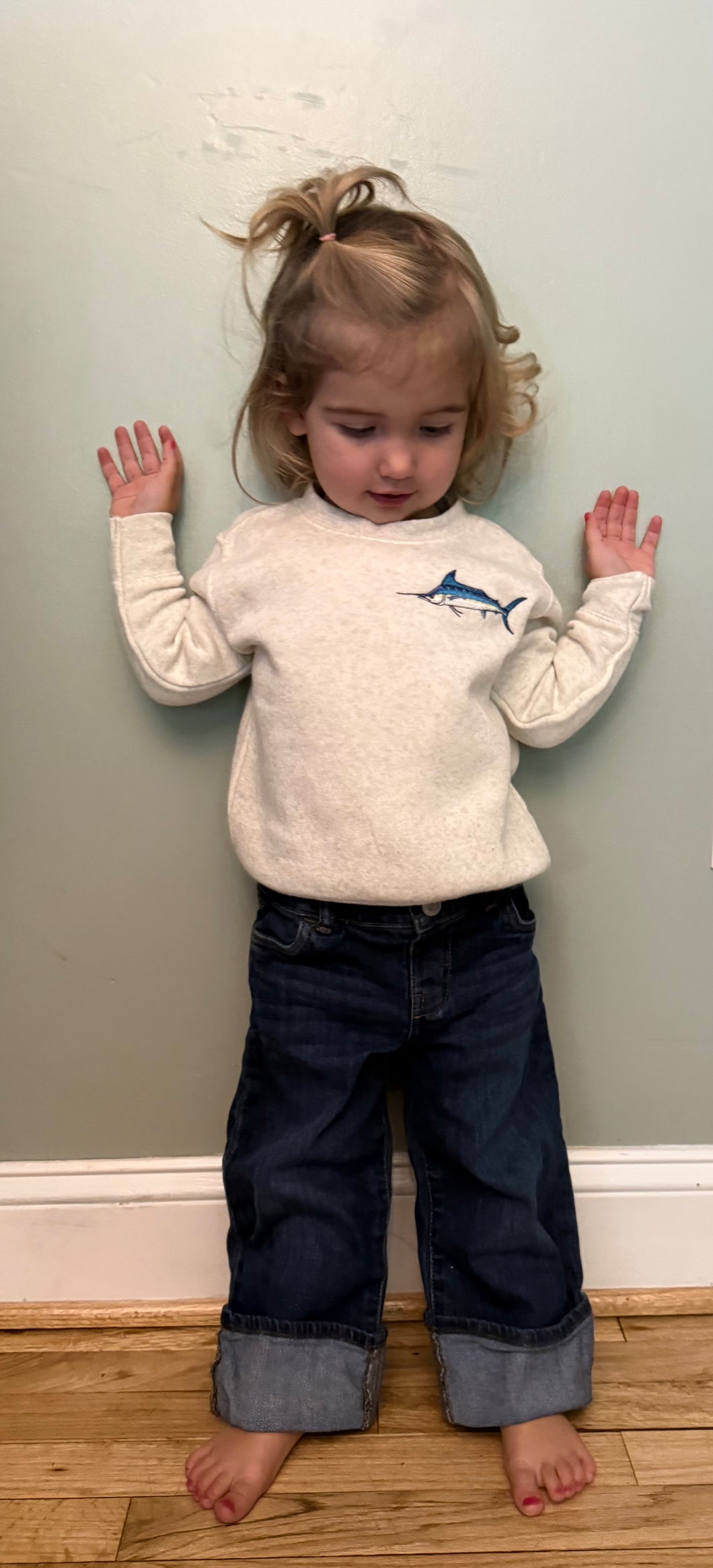 Kids Marlin Embroidered Crewneck