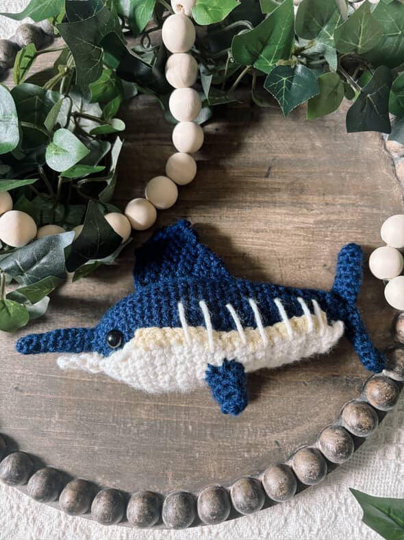 Handmade Crochet Blue Marlin🤍