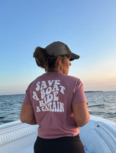 Load image into Gallery viewer, “Save a boat” cropped tee
